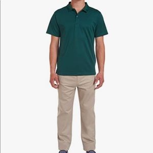 Boys Chaps performance polo size small (8) color forest green